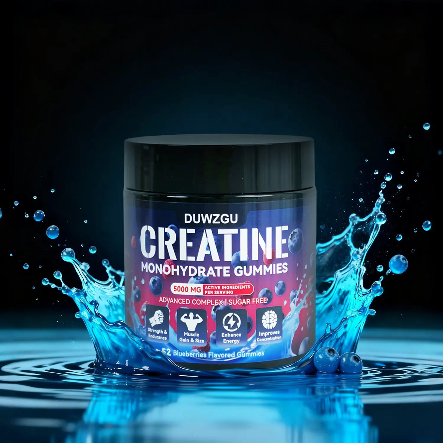 BulkUp Creatine - 5000mg Creatine Monohydrate Gummies for muscle endurance and recovery.
