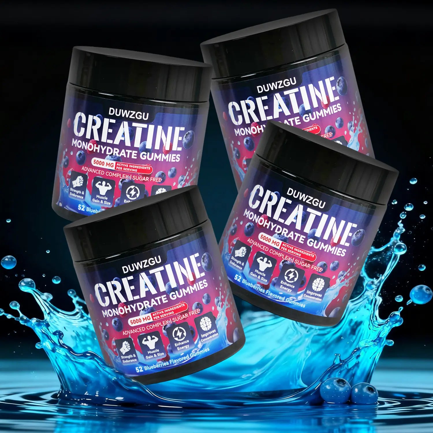 BulkUp Creatine - 5000mg Creatine Monohydrate Gummies for muscle endurance and recovery.