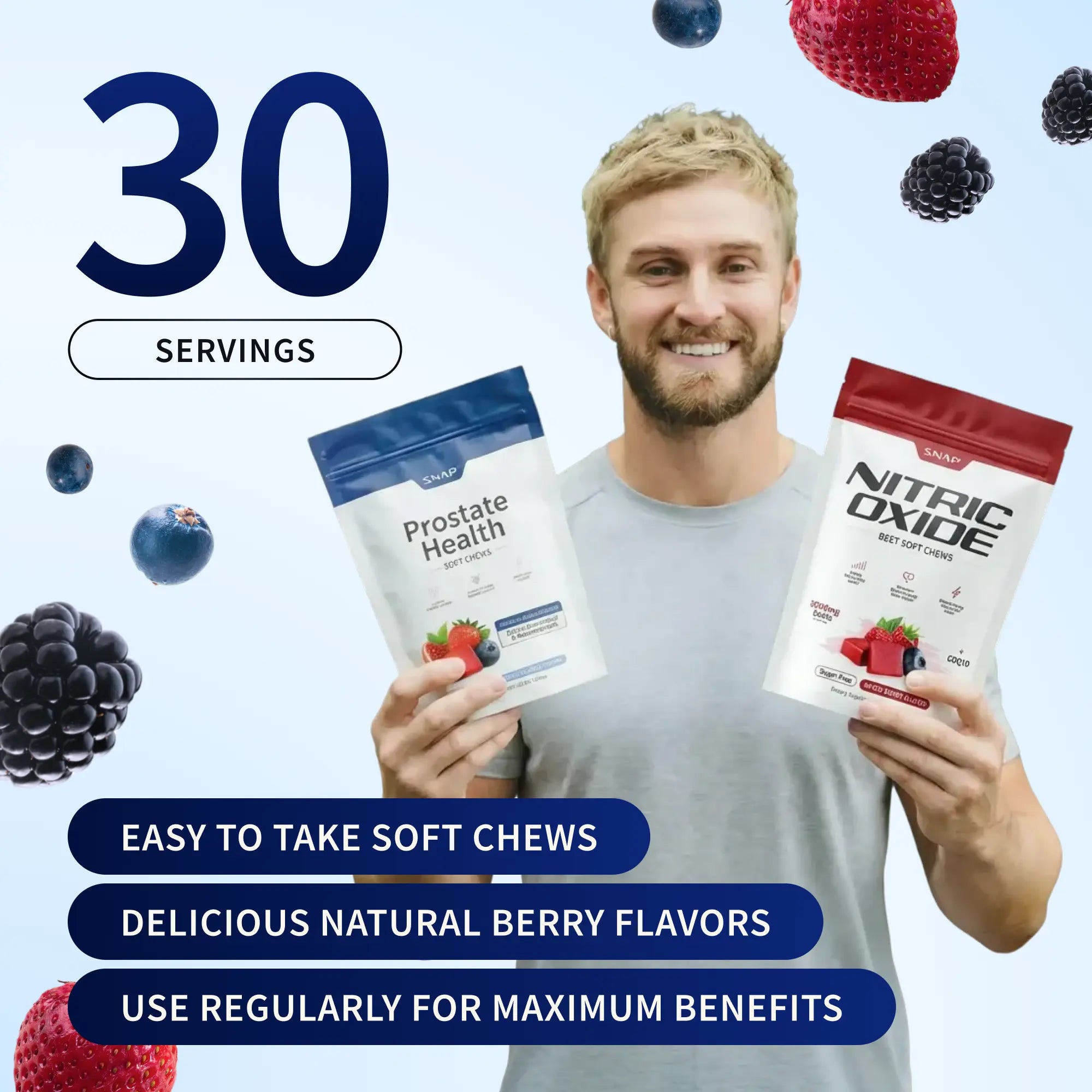 NitroMen Balance prostate support chews bottle