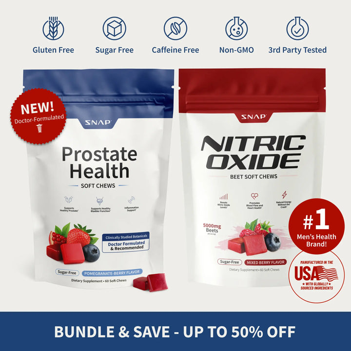 NitroMen Balance prostate support chews bottle