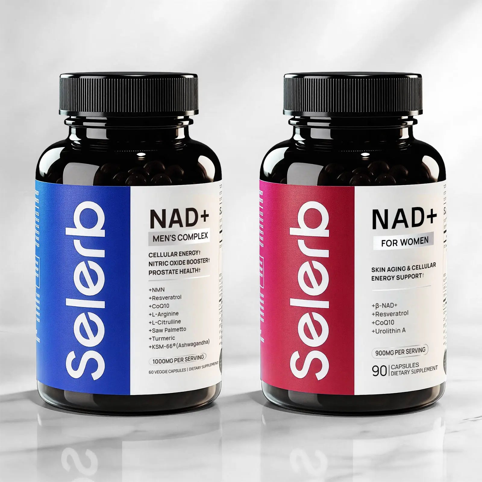 NitroCore NAD cellular optimization supplement bottle for men's wellness and energy support.
