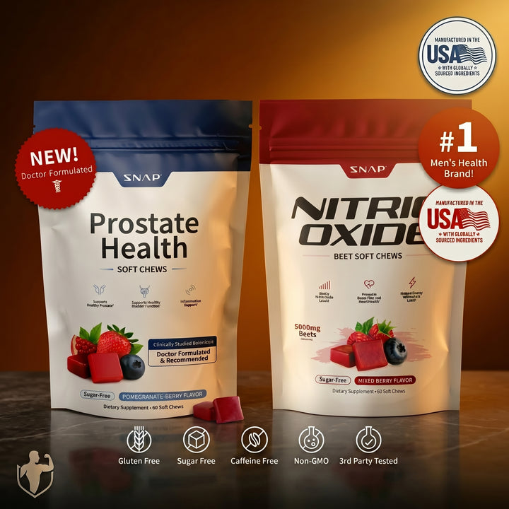 NitroMen Balance prostate support chews bottle