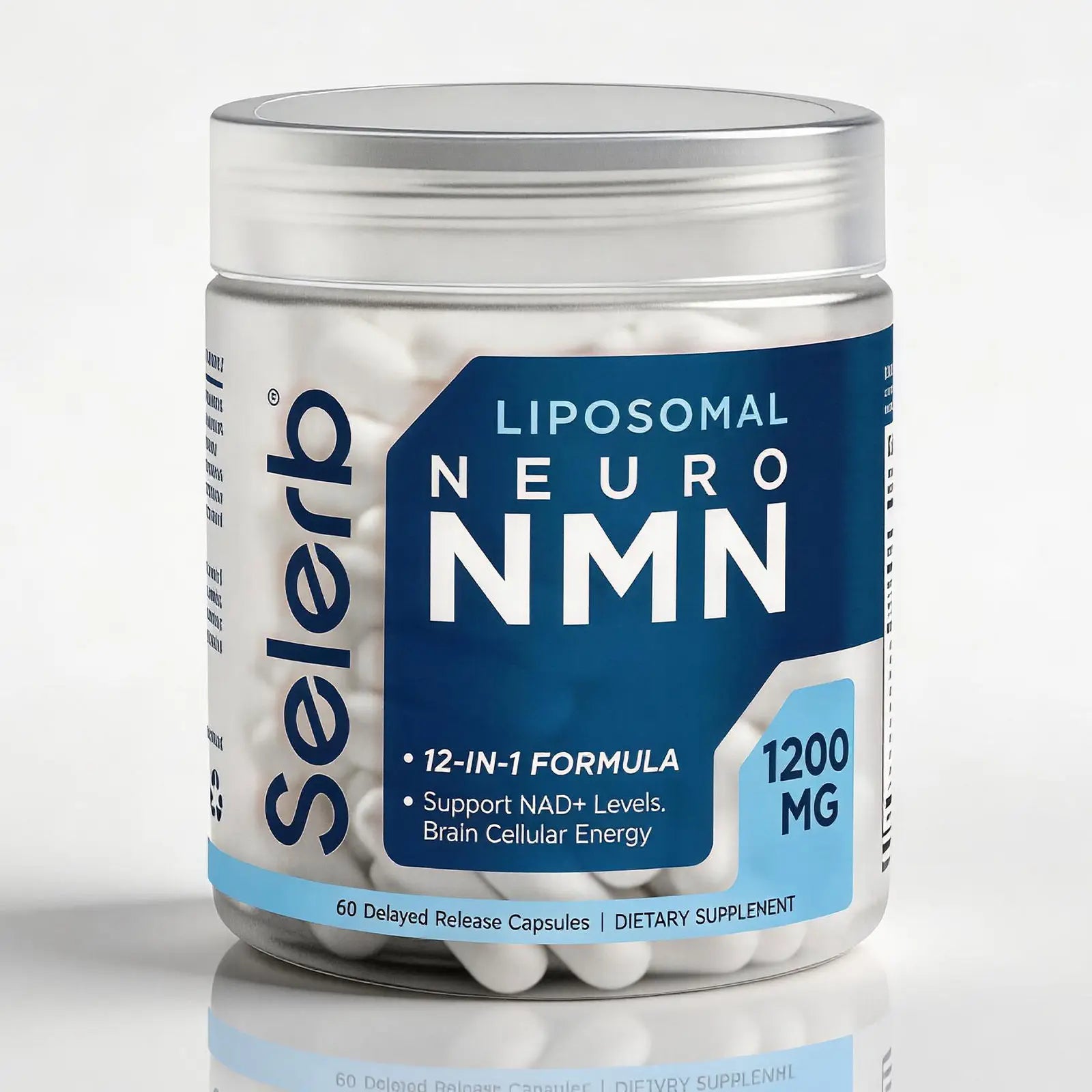 NitroCore NAD cellular optimization supplement bottle for men's wellness and energy support.