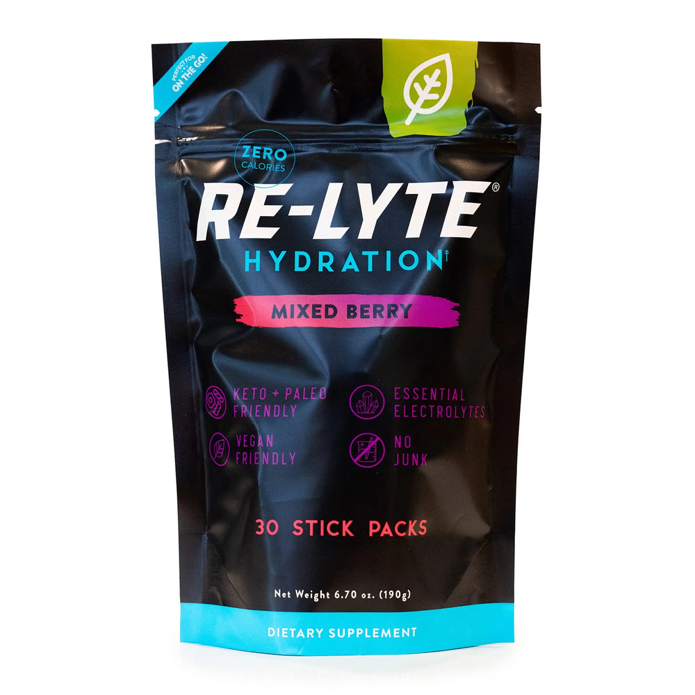 ElectroBalance+ zero calorie electrolyte hydration mix stick packs
